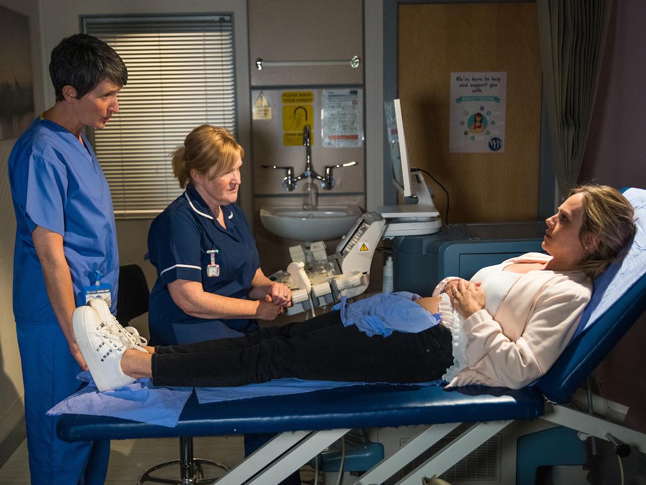Sarah in hospital on Coronation Street on August 2, 2023