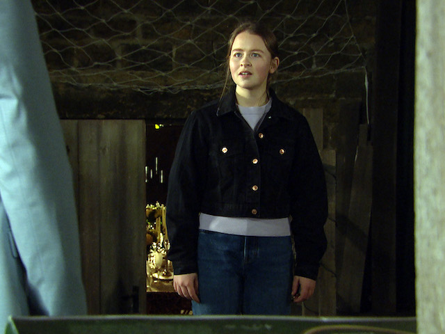 Liv on Emmerdale on April 1, 2021