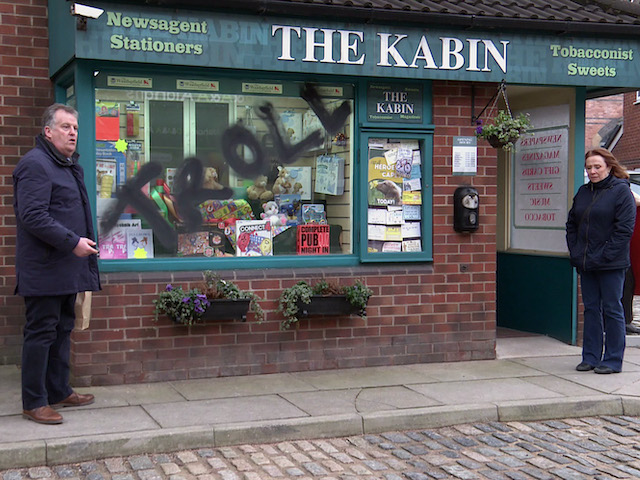 Brian and Cathy on Coronation Street on March 22, 2021