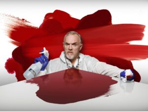 Greg Davies as Wicky in The Cleaner
