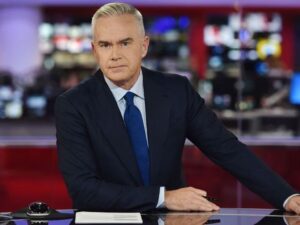 Huw Edwards presenting BBC News