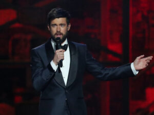 Jack Whitehall presents at the Brit Awards at the O2 Arena in London, Britain on February 18, 2020