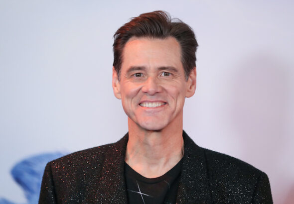 Cast member Jim Carrey poses as he arrives to attend the UK premiere of "Sonic the Hedgehog", in London, Britain on January 30, 2020.