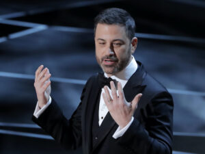Jimmy Kimmel hosting the Academy Awards in 2018