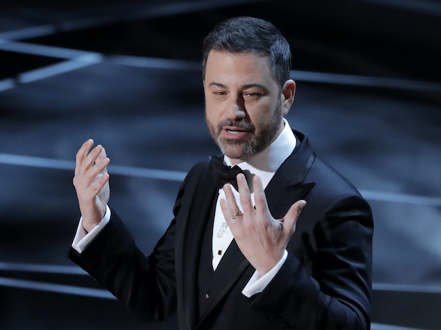 Jimmy Kimmel hosting the Academy Awards in 2018