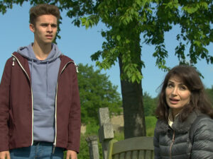 Jacob and Leyla on Emmerdale on July 27, 2021