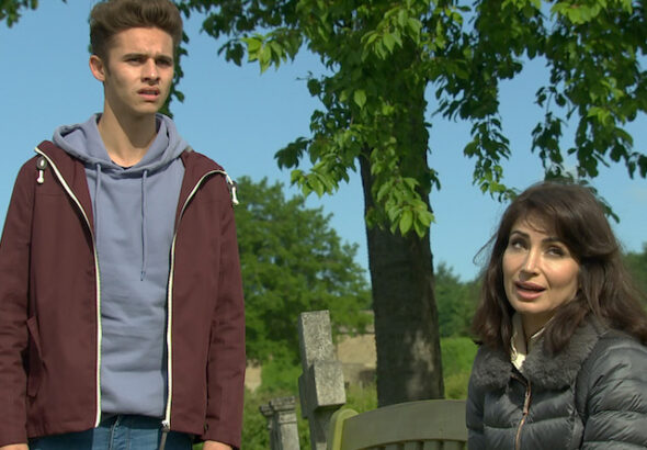 Jacob and Leyla on Emmerdale on July 27, 2021