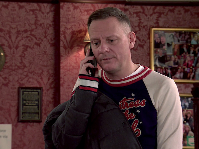 Sean on Coronation Street on March 5, 2021