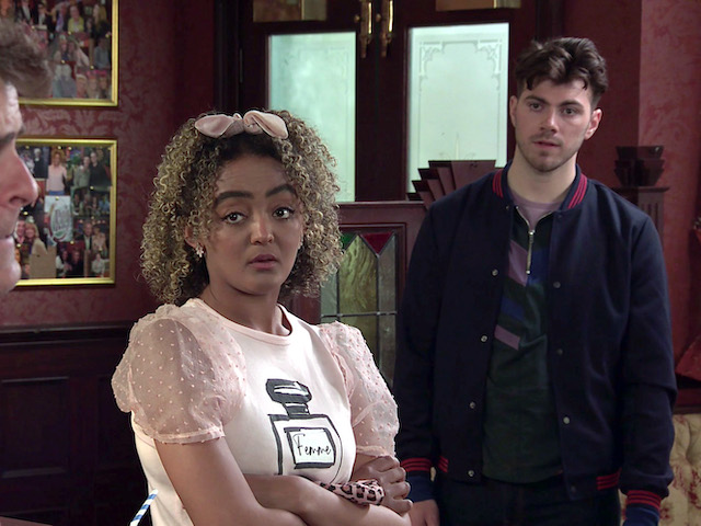 Emma and Curtis on Coronation Street on May 24, 2021