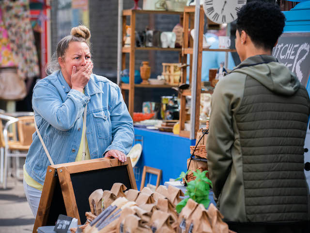 Karen and Keegan on EastEnders on July 19, 2021