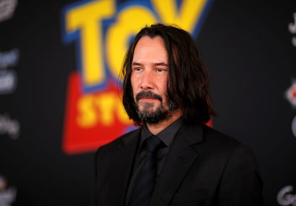 Actor Keanu Reeves attends the premiere for "Toy Story 4" in Los Angeles, California, U.S. on June 11, 2019.