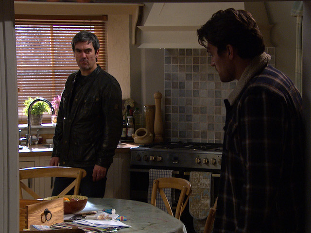 Cain and Mack on Emmerdale on March 16, 2021