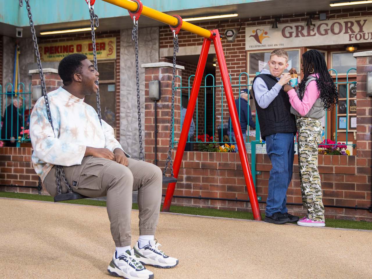 Gav, Max and Sabrina on Coronation Street on September 6, 2023