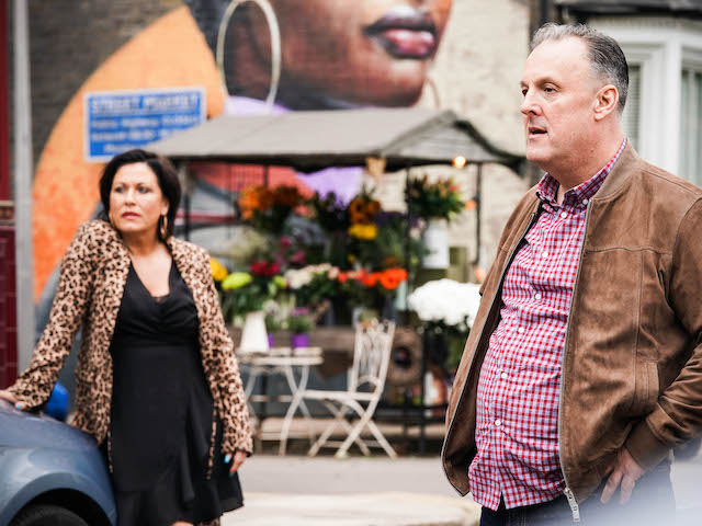 Kat and Harvey on EastEnders on July 29, 2021