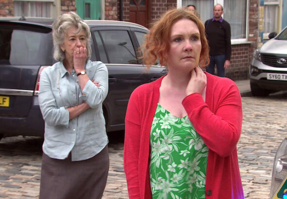 Evelyn and Fiz on Coronation Street on August 2, 2021