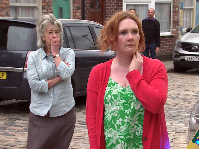 Evelyn and Fiz on Coronation Street on August 2, 2021