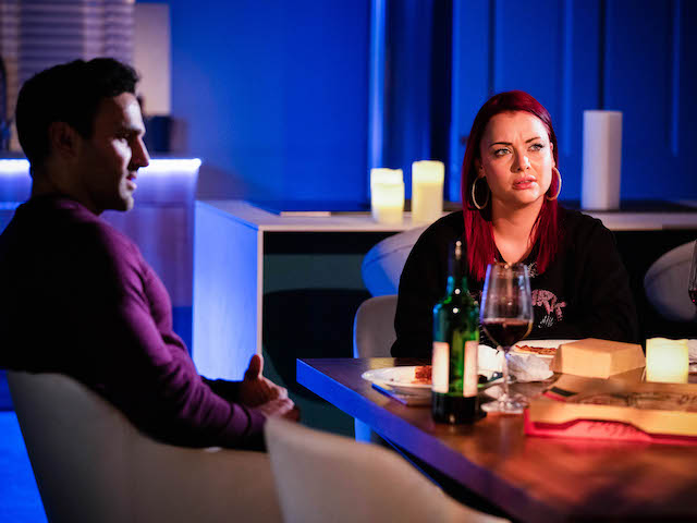 Kush and Whitney on EastEnders on March 26, 2021