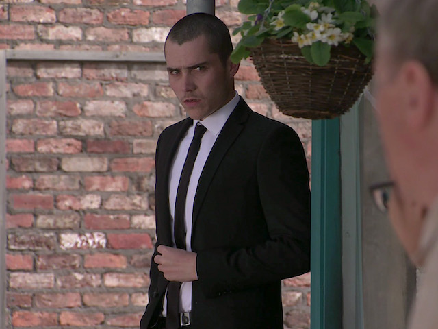 Corey on Coronation Street on June 1, 2021
