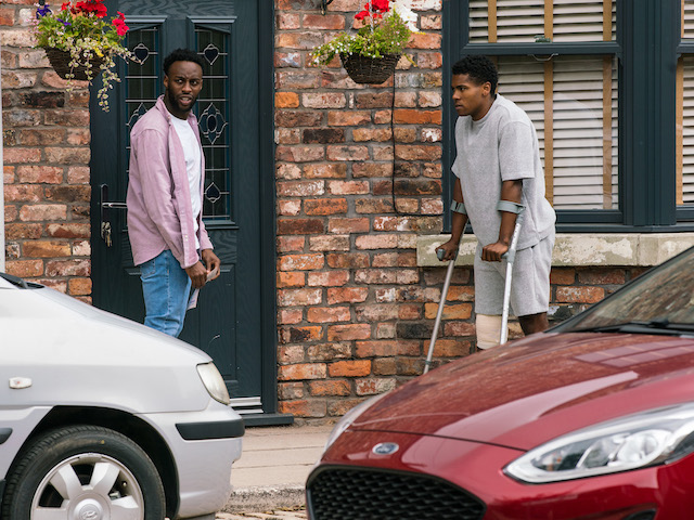 Michael and James on Coronation Street on August 2, 2021