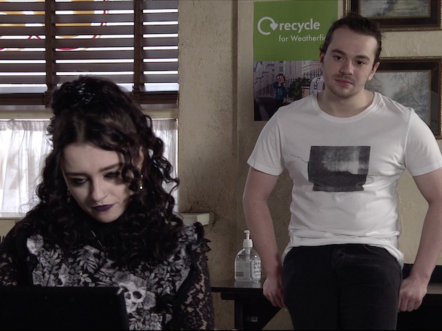 Nina and Seb on Coronation Street on May 3, 2021