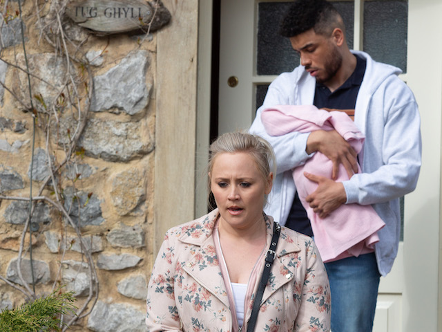 Tracy and Nate on Emmerdale on June 29, 2021
