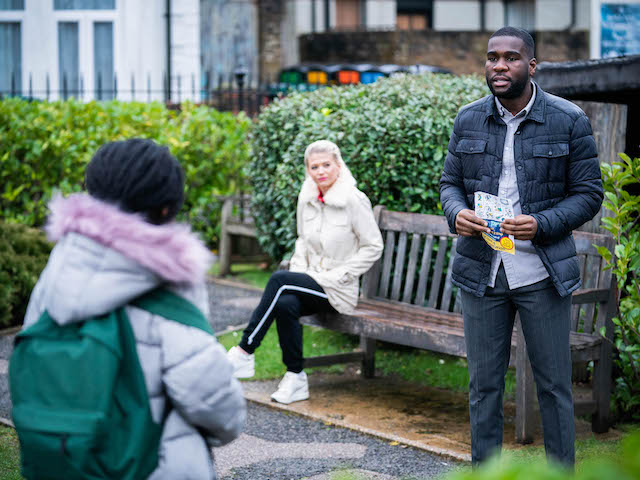 Bailey, Lola and Isaac on EastEnders on March 11, 2021