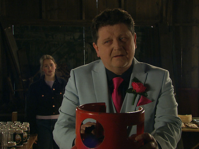 Liv and Paul on Emmerdale on April 1, 2021