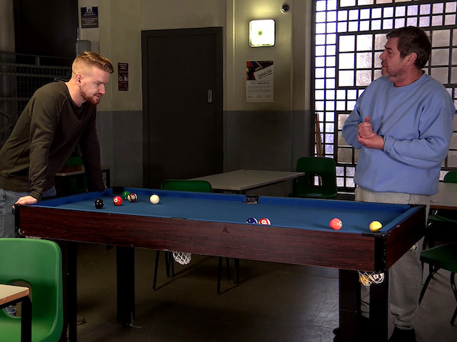 Johnny and Gary on Coronation Street on February 8, 2021