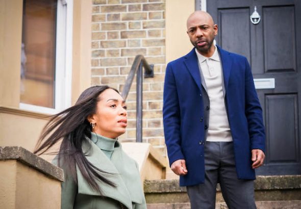 Chelsea and Lucas on EastEnders on March 12, 2021