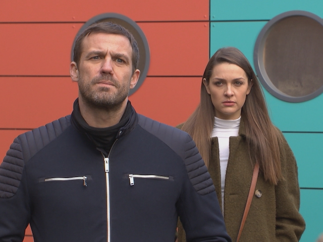 Warren and Sienna on Hollyoaks on February 22, 2021