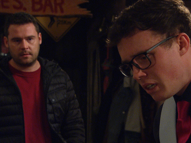 Aaron and Vinny on Emmerdale on March 31, 2021