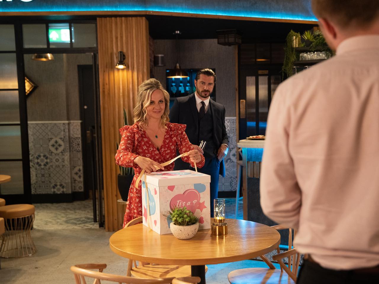 Sarah and Adam on Coronation Street on July 31, 2023