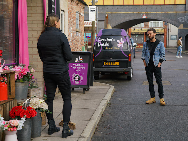 Tracy and David on Coronation Street on February 5, 2021