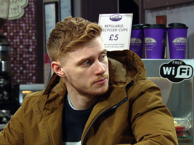 Luke on Emmerdale on February 15, 2021