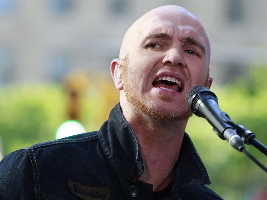 Irish musician Mark Sheehan of The Script performs on NBC's Today show in New York on May 21, 2010.