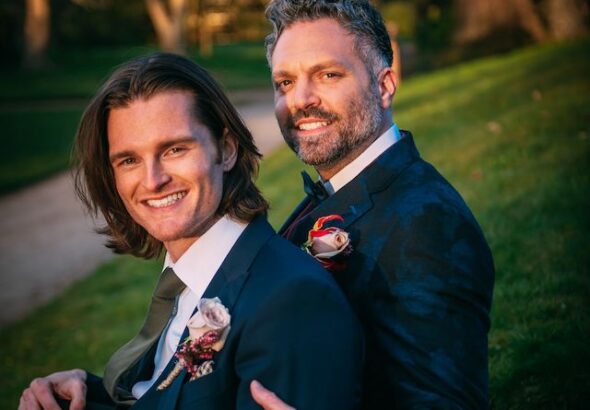 Daniel and Matt on their wedding day in Married At First Sight UK