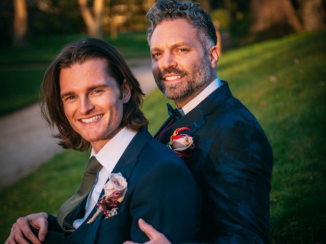 Daniel and Matt on their wedding day in Married At First Sight UK