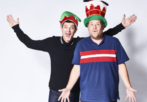 Mathew Horne and James Corden for the 2019 Gavin & Stacey Christmas special