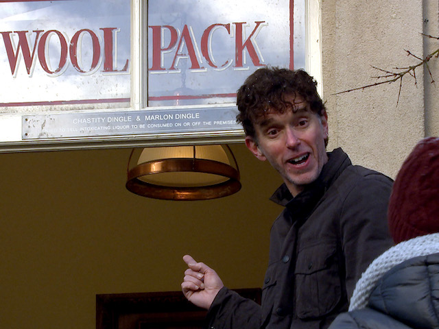 Marlon and Rhona on Emmerdale on March 19, 2021