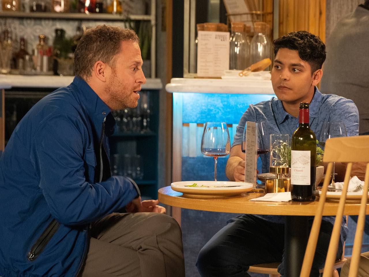 Darren and Aadi on Coronation Street on September 7, 2023