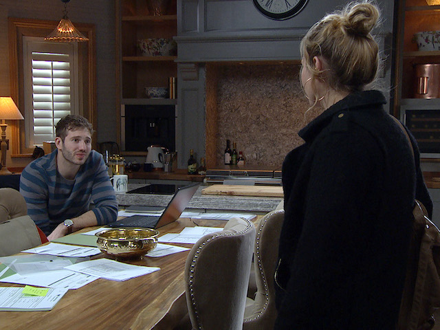 Jamie and Kim on Emmerdale on March 12, 2021