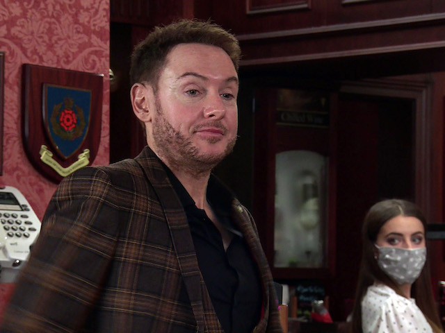 Rhydian and Daisy on Coronation Street on March 22, 2021