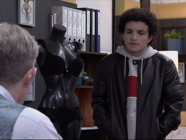 Simon on Coronation Street on March 29, 2021