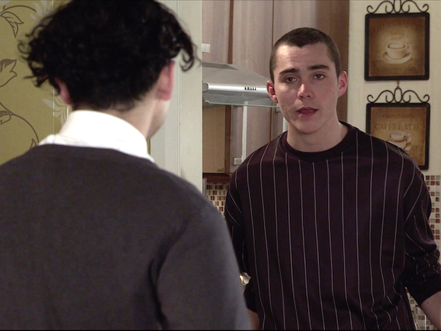 Corey and Aadi on Coronation Street on April 23, 2021