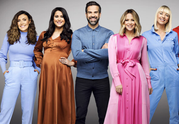 Sam Quek, Kym Marsh, Gethin Jones, Kimberley Walsh and Sara Cox for Morning Live