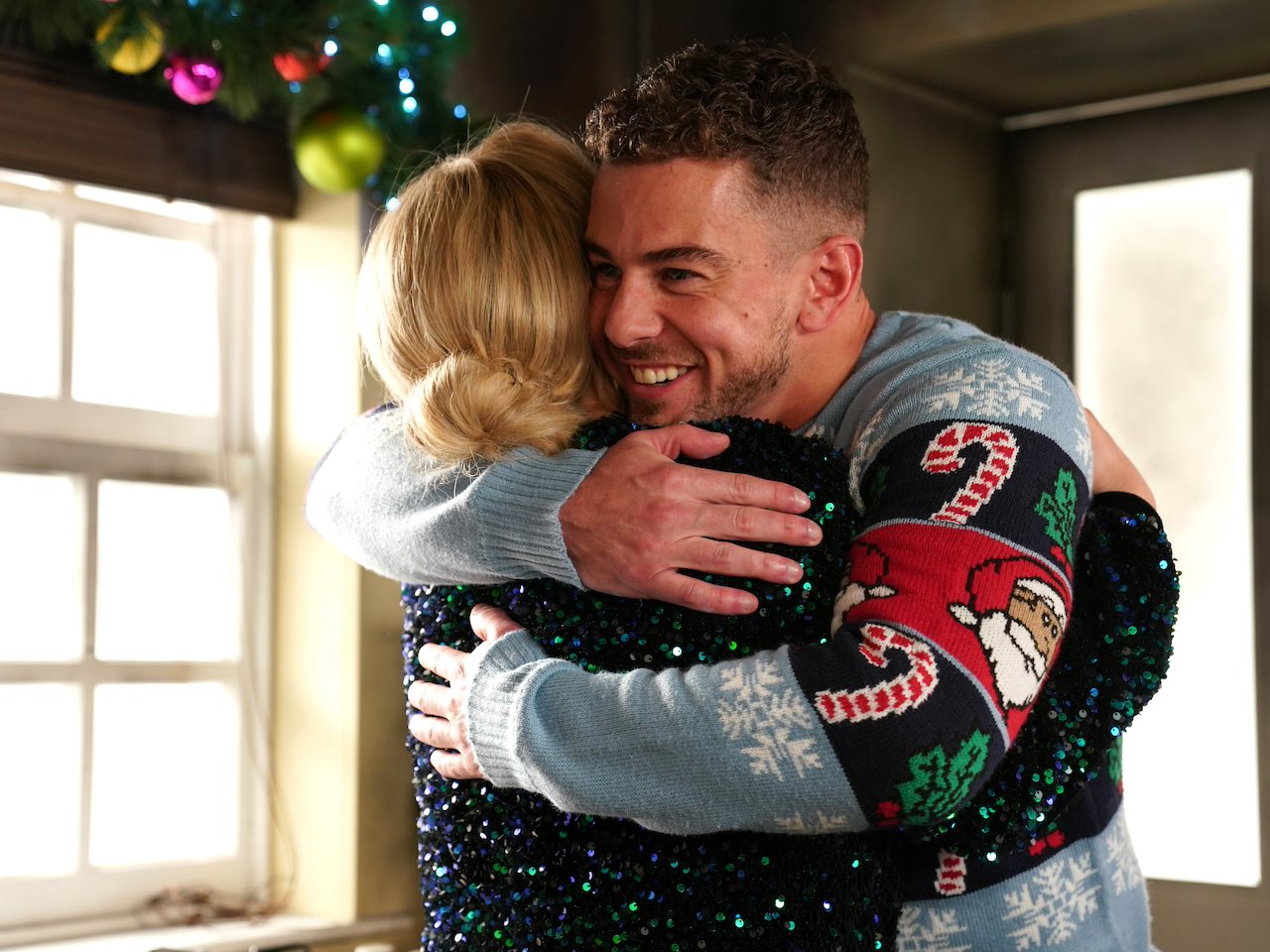 Leela and Joel on Hollyoaks on December 19, 2023