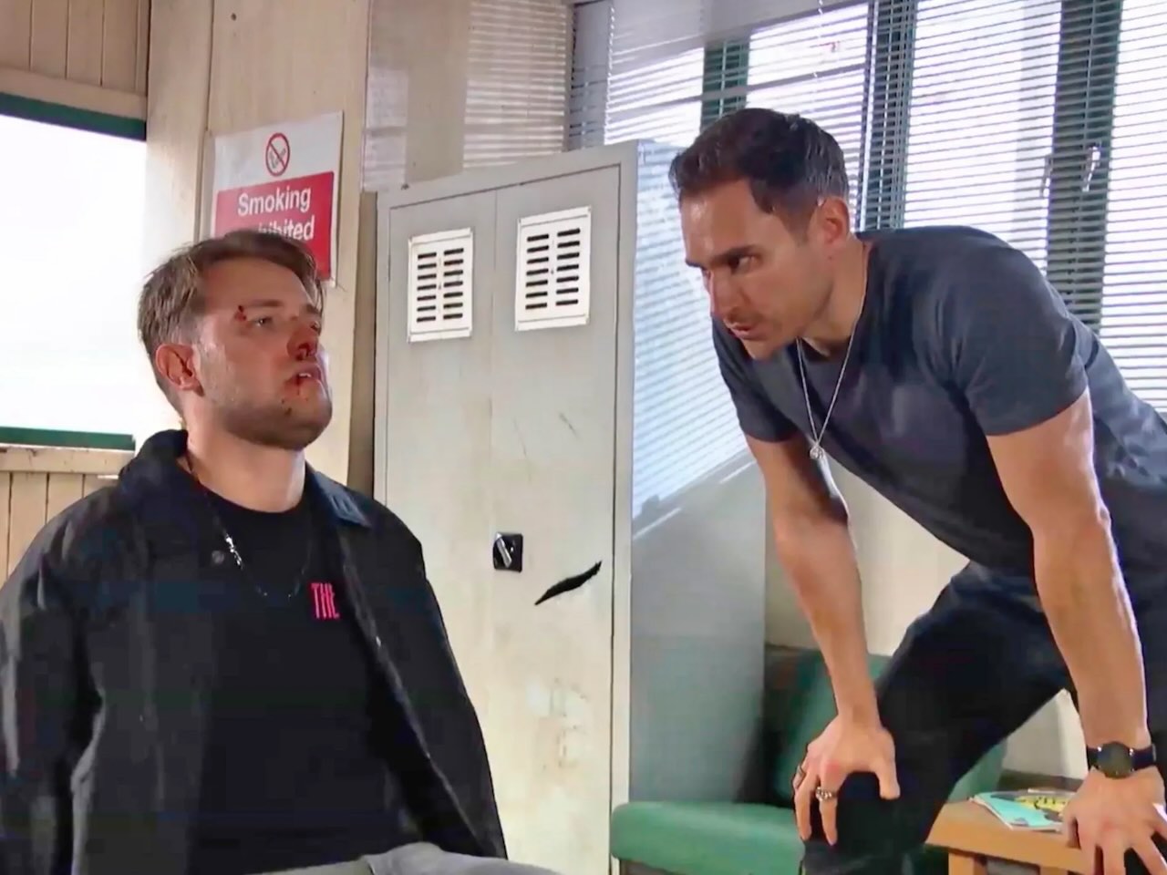 Freddie and Ethan on Hollyoaks on June 7, 2024
