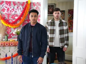 Hunter and Romeo on Hollyoaks on January 8, 2024