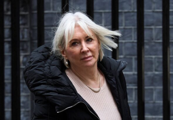 Nadine Dorries outside Downing Street in 2022