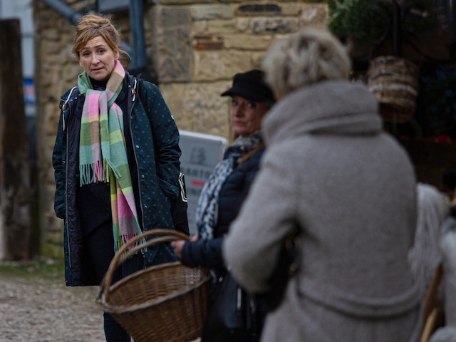 Laurel and Nicola on Emmerdale on March 2, 2021